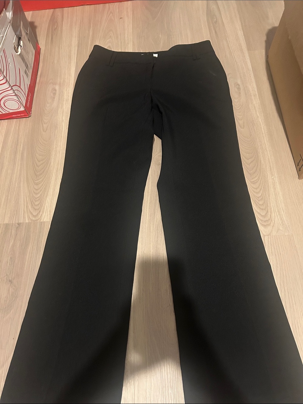 New York & Company Black Flare Wide-Leg Dress Jeans